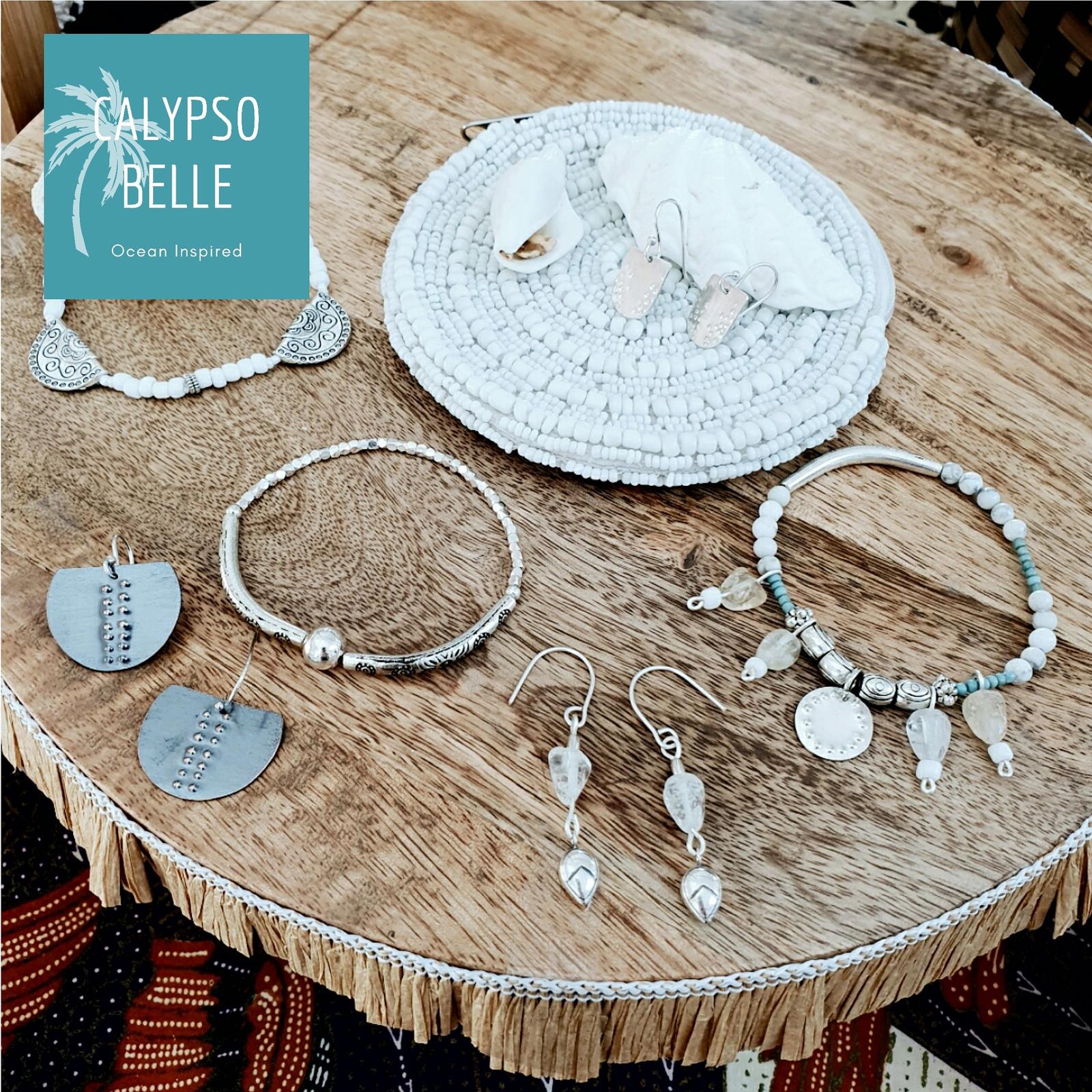 Silver and bead design bracelets