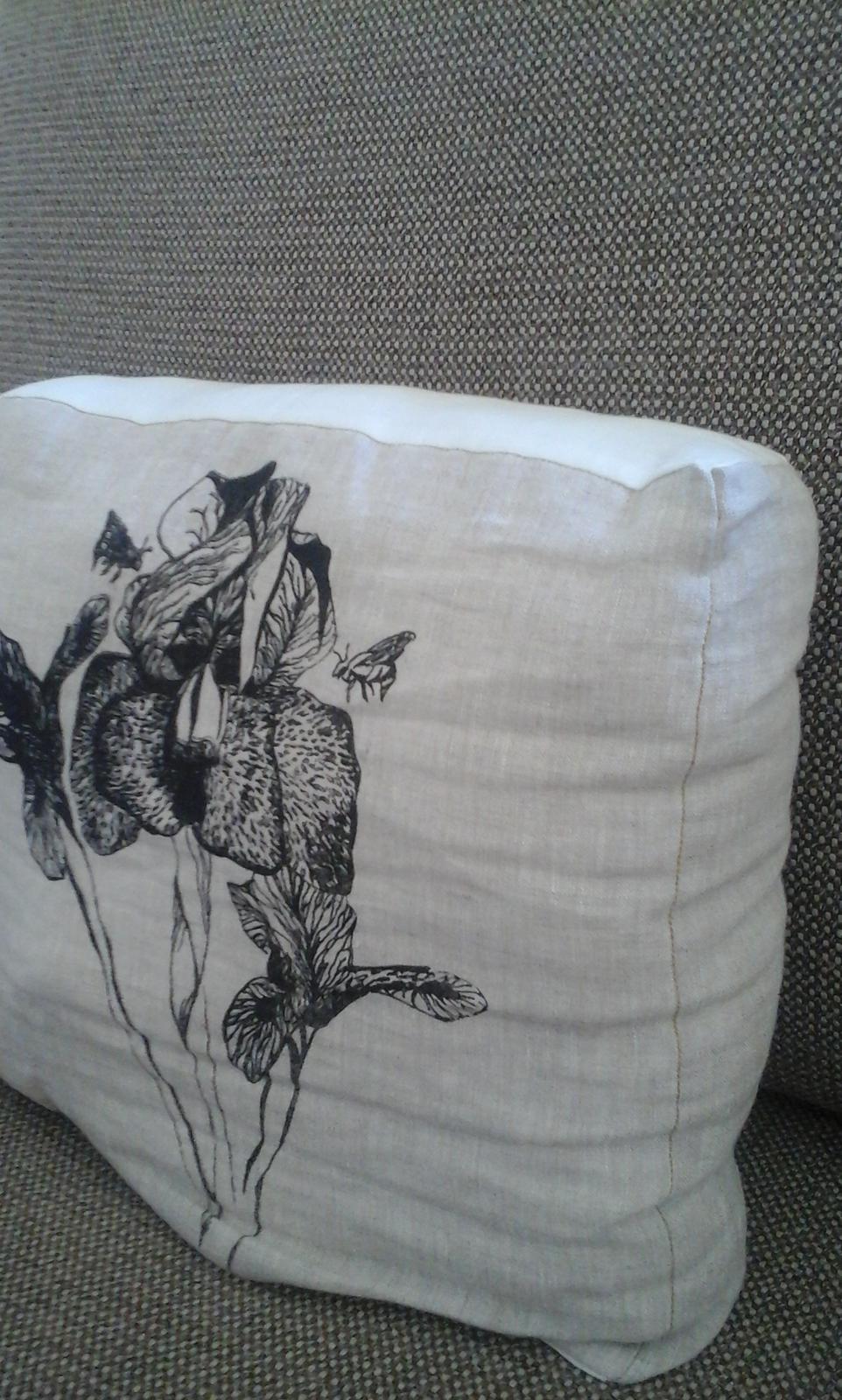 Iris and Bee Cushion