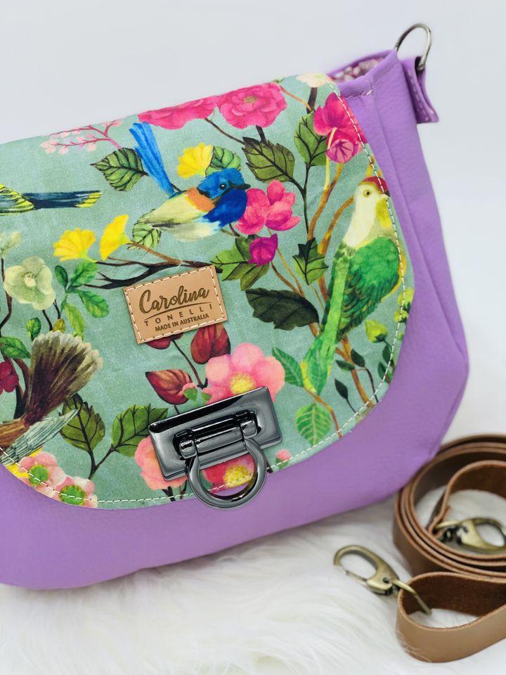 Australian Birds | Handbag | Crossbody | Microfiber Vegan Leather | Handmade
