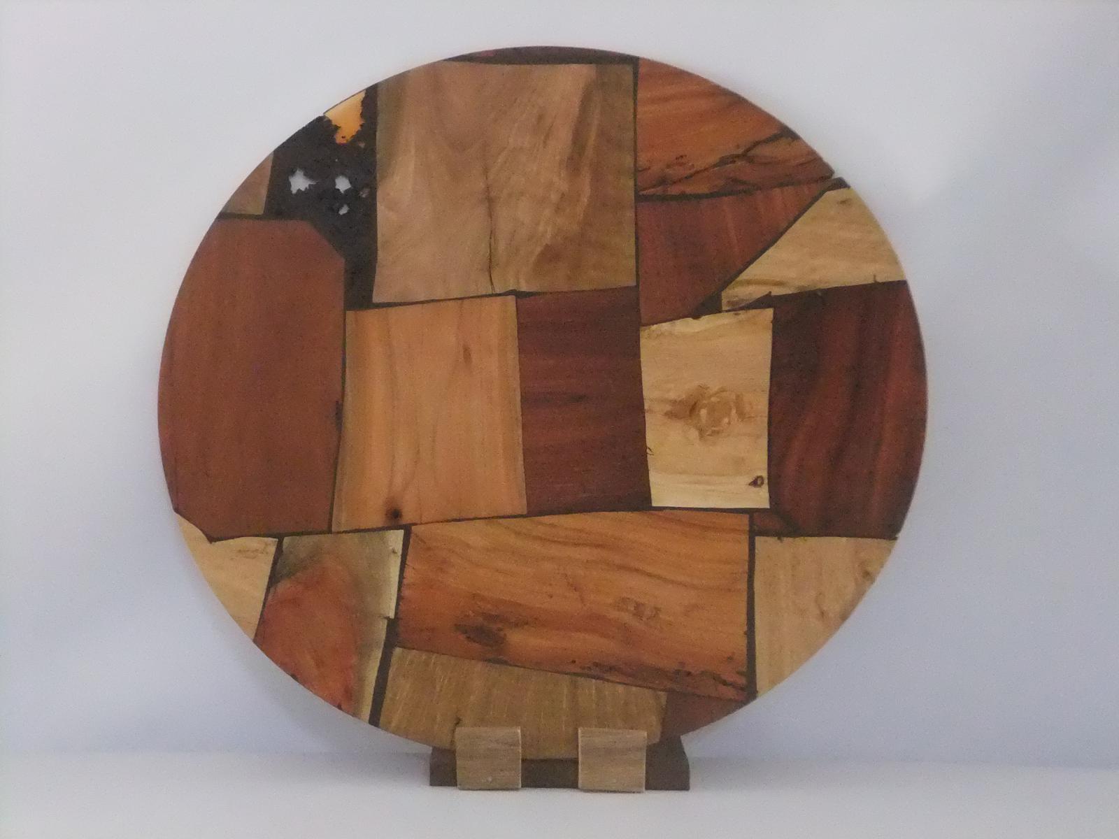 Multi-wood laminated platter