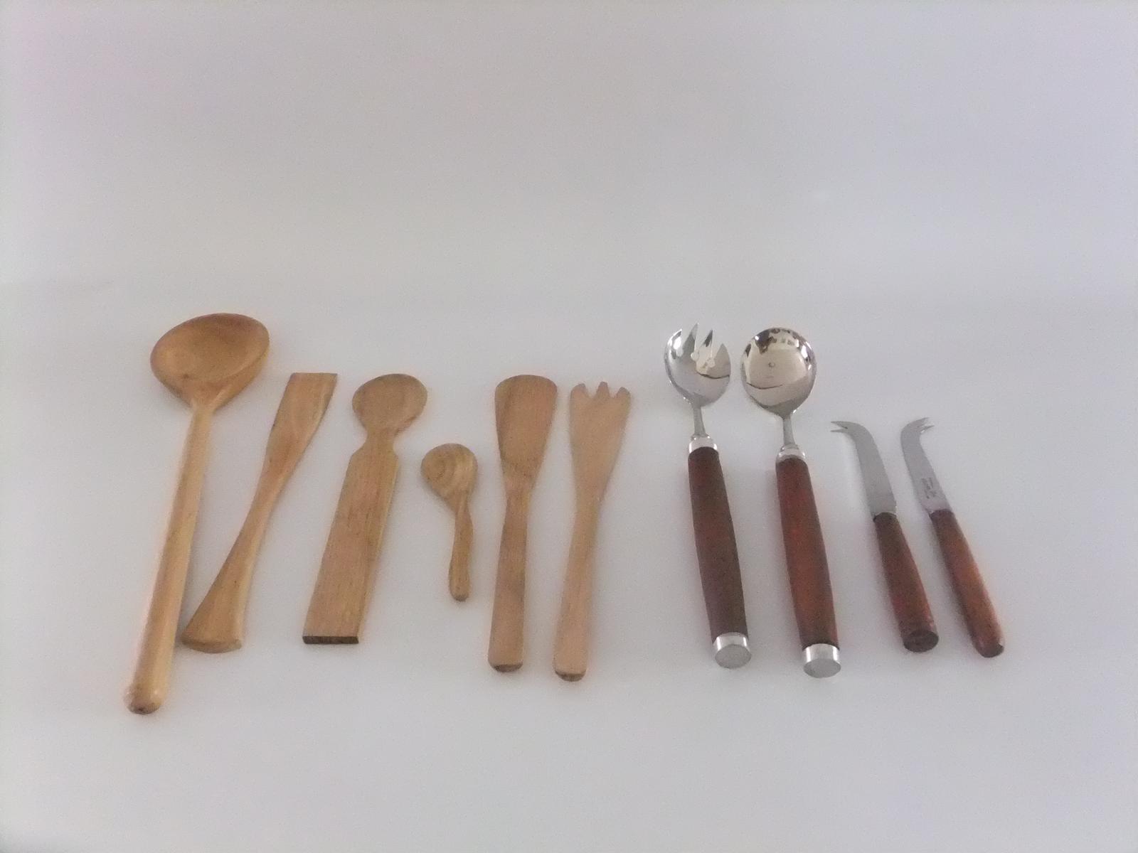 Turned / handcrafted spoons, ladles and salad servers.