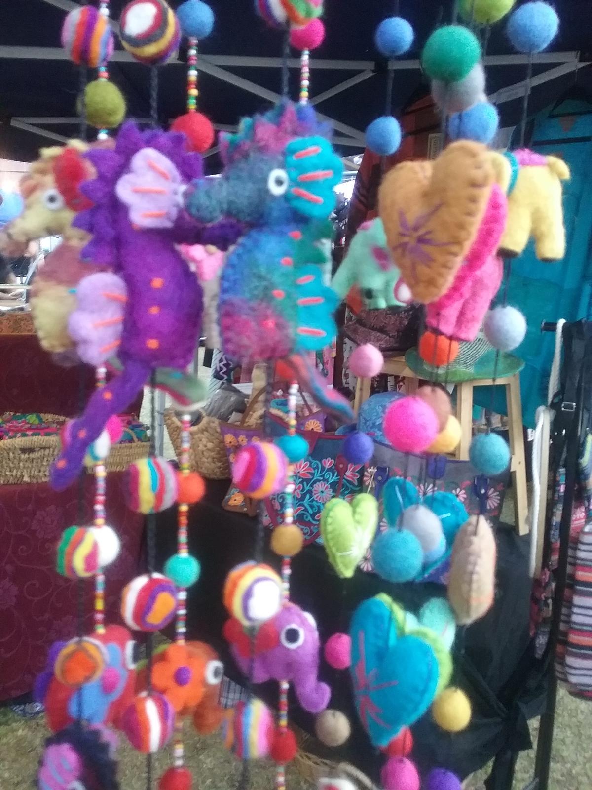 Felt hanging garlands - made in high mountain villages using reject Aus merino