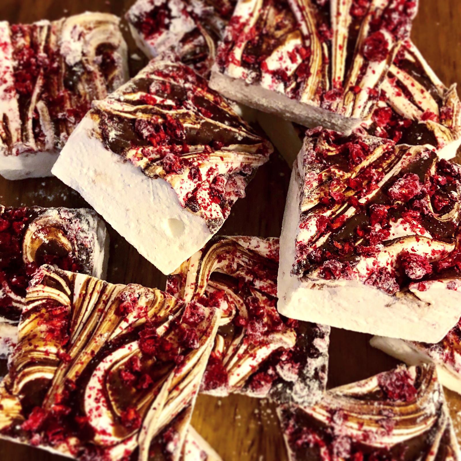 Raspberry Chocolate Marshmallows