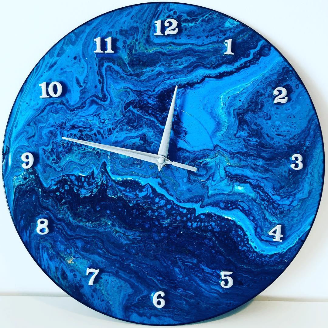 Blue and Silver clock