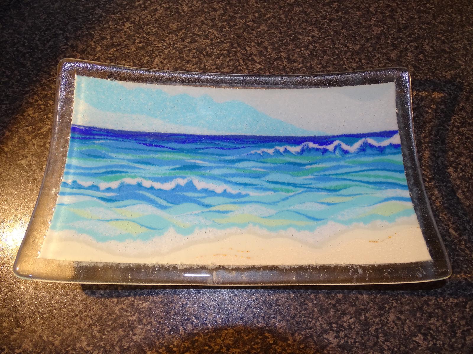 Landscape glass platter