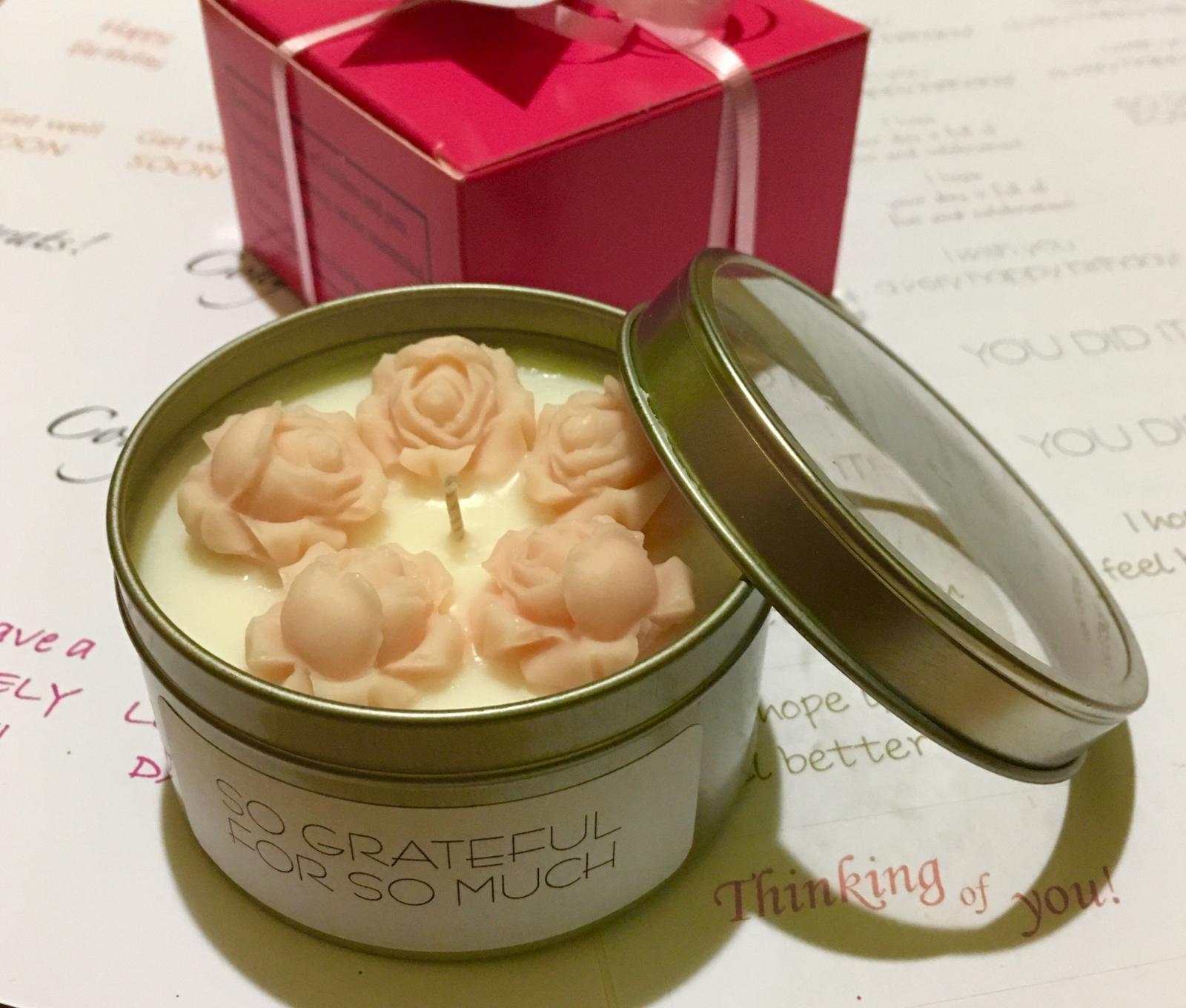Travel tin rose
