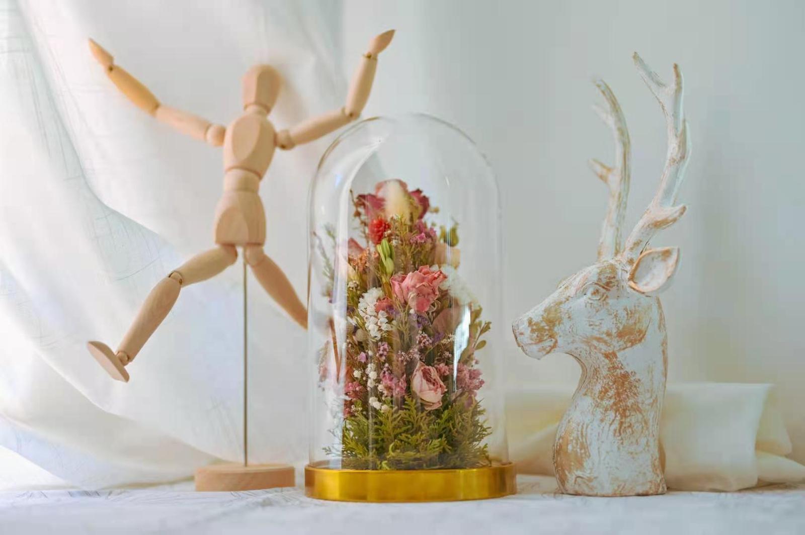Signature floral glass dome