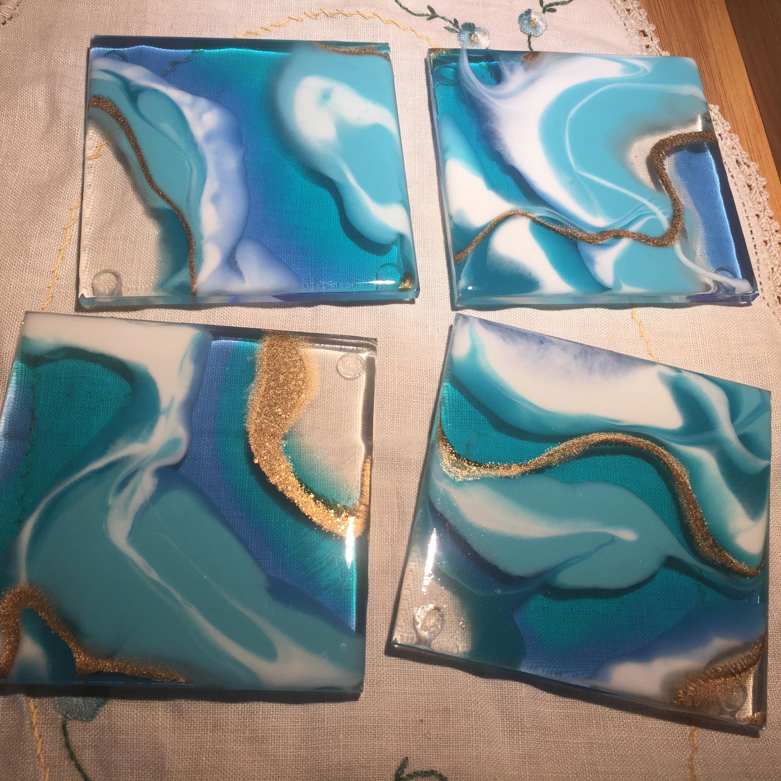 Glass and Resin Coasters