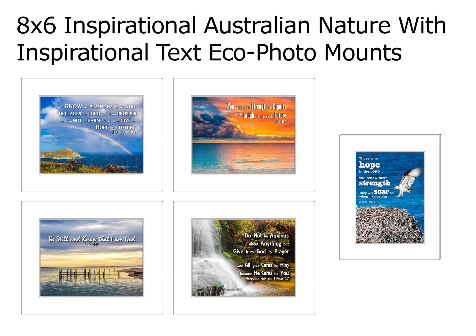 WA Nature Inspirational Eco Mounts With Text