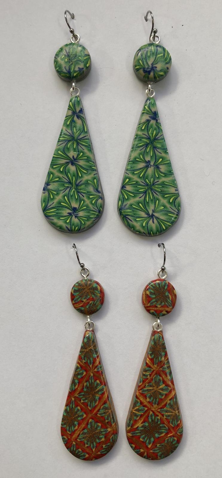 Geometric Weave drop earrings