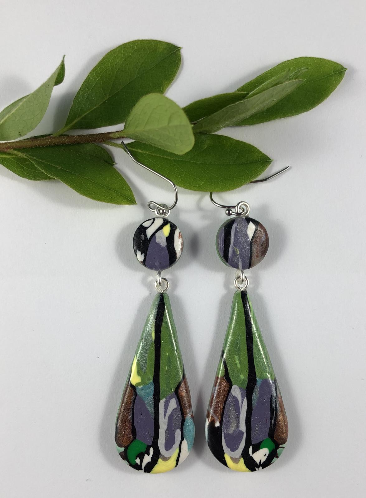 Reflecting Images drop earrings