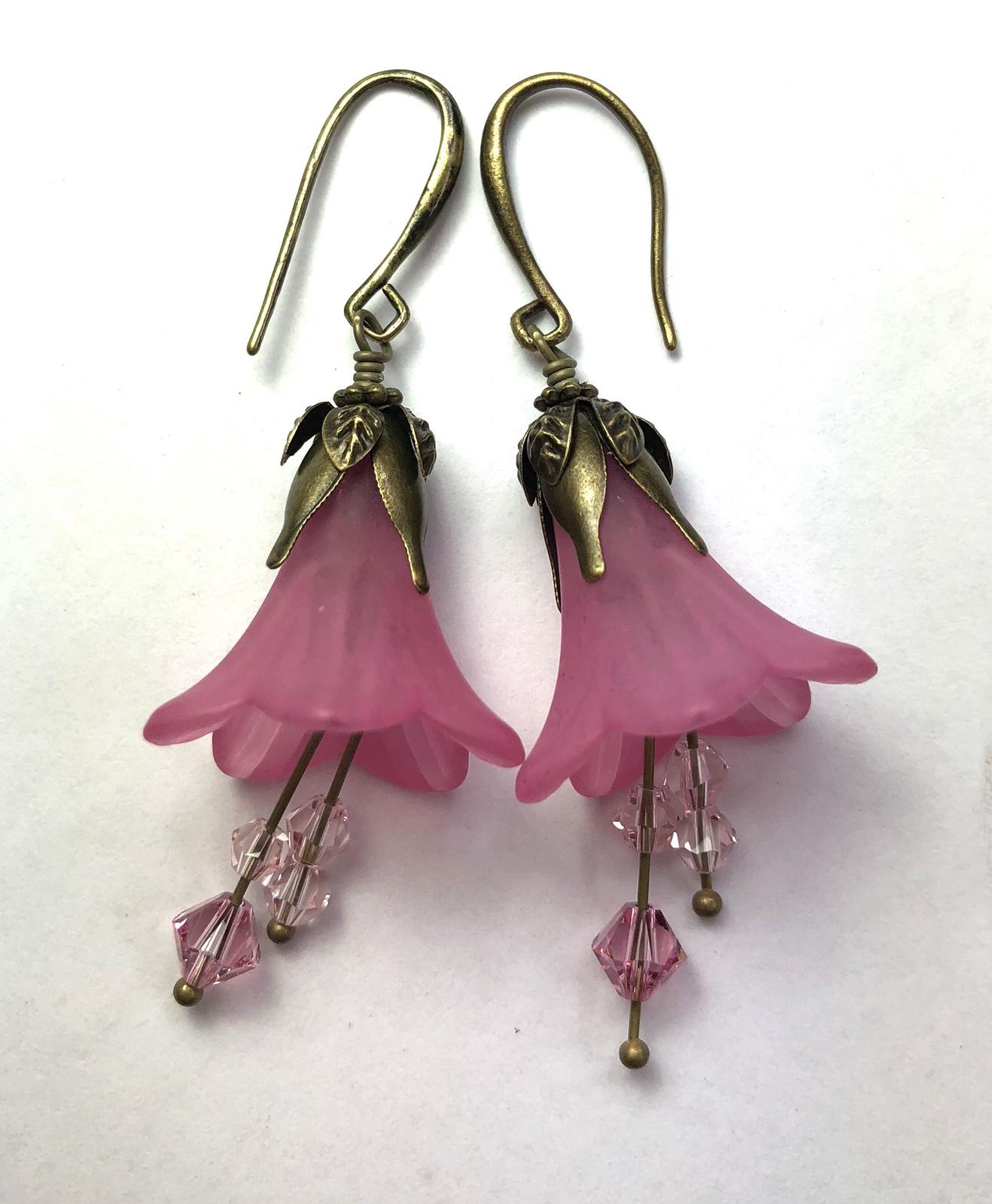 Crystal Blooms drop earrings