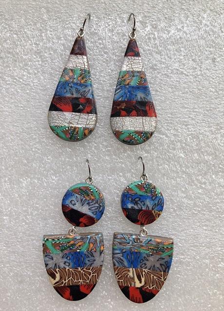 Magic Stripes drop earrings
