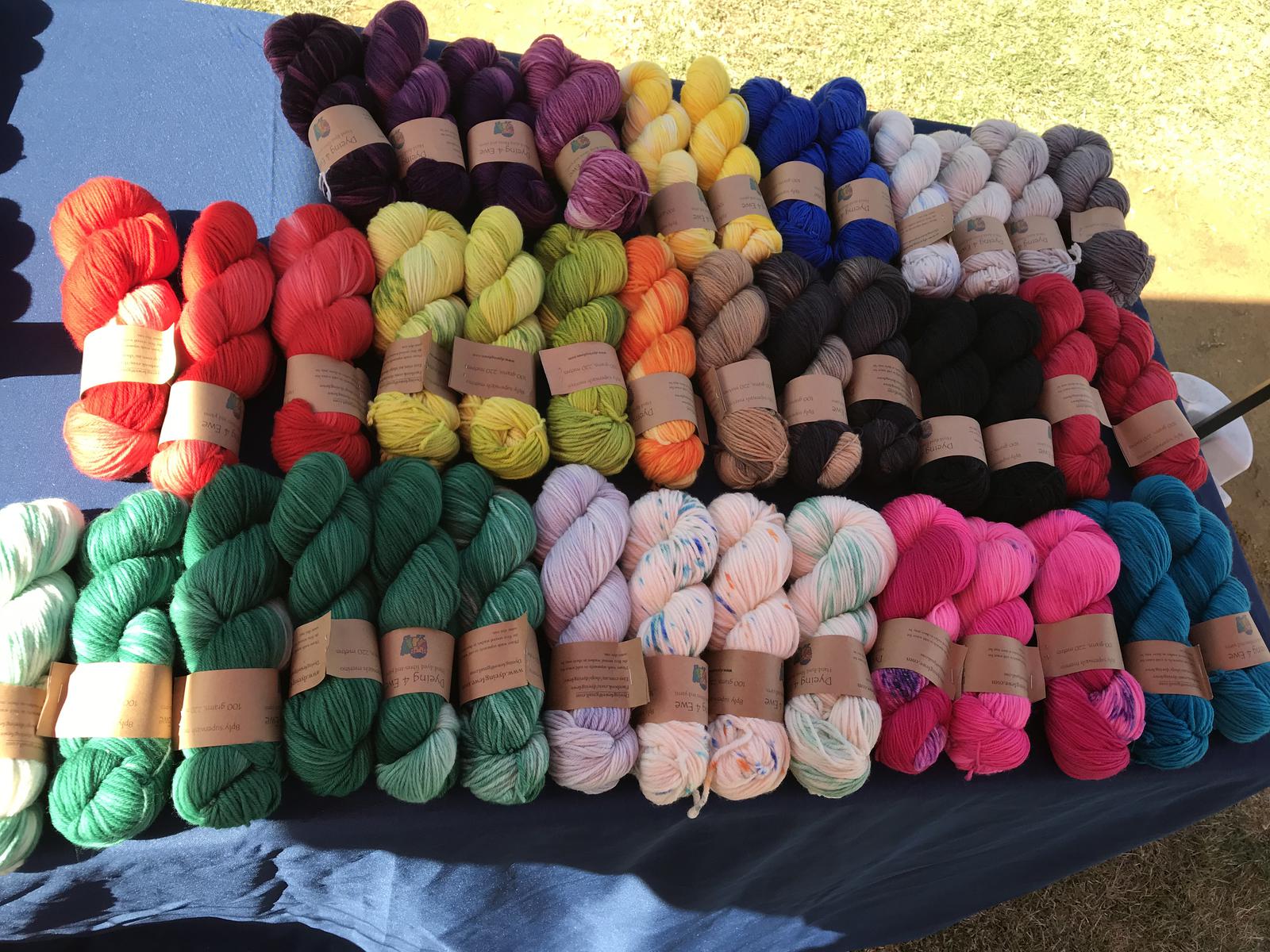 Close up of yarns