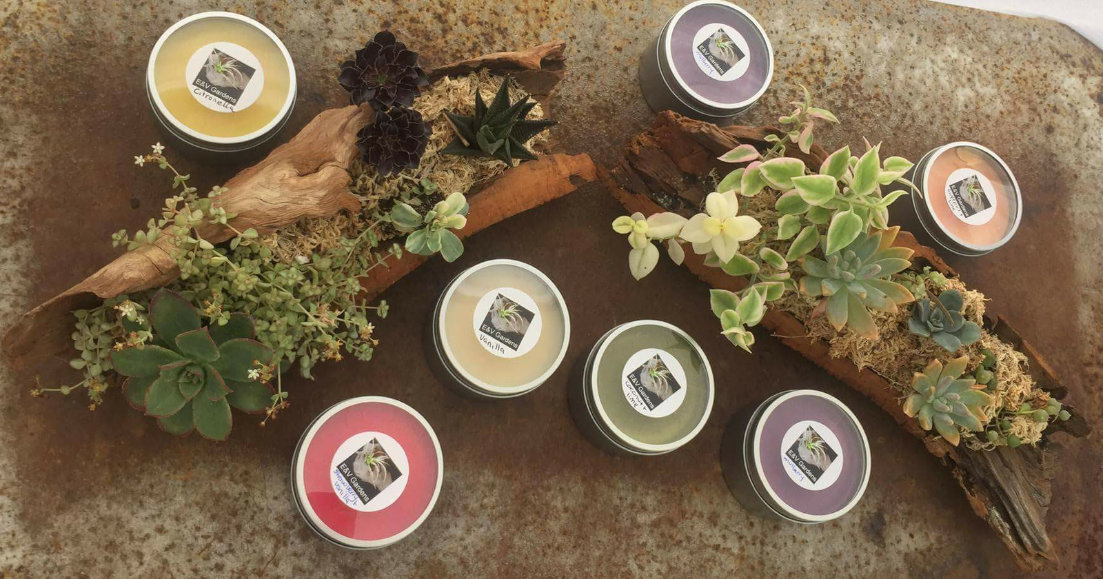 Wood pieces and candles