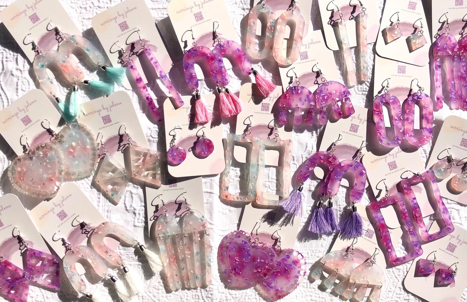 Hetti & Julia Petal Acrylic Dangles