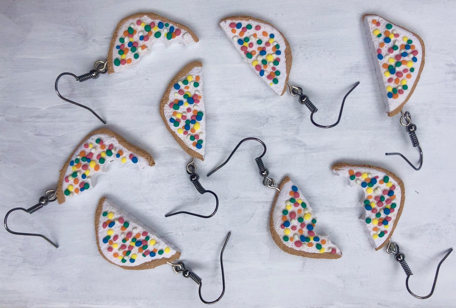 Handmade Polymer Clay Fairy Bread Earrings