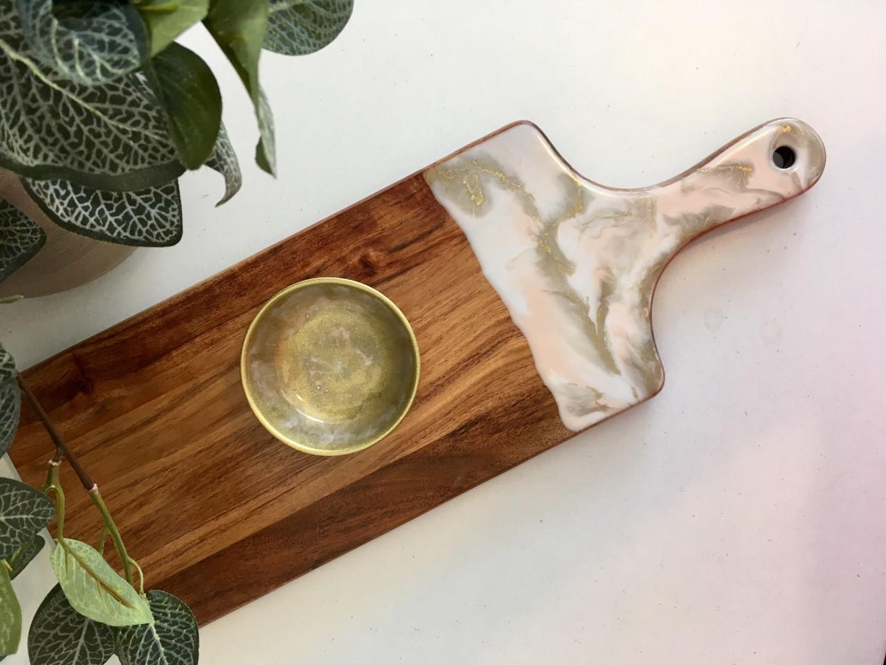 Gold and cream board