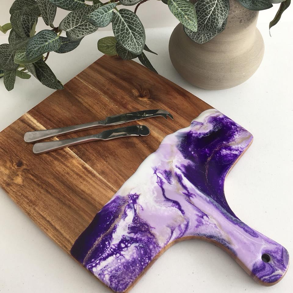 purple square board