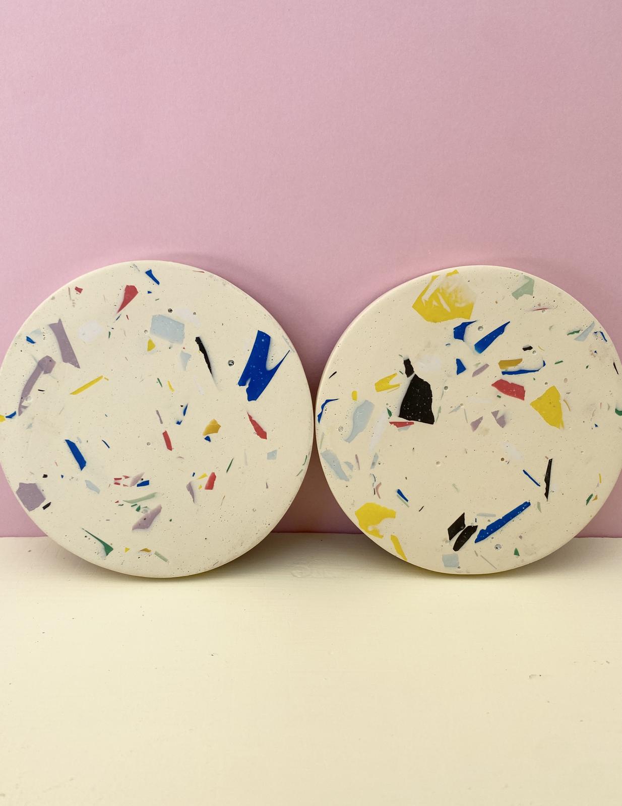Confetti coasters