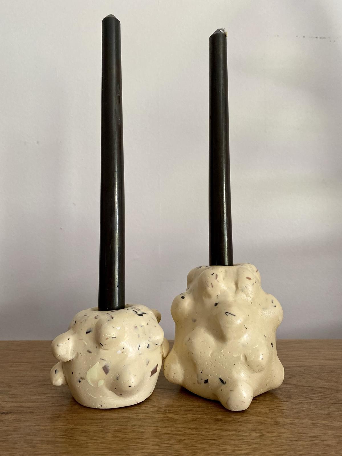 Large and small lump candleholder