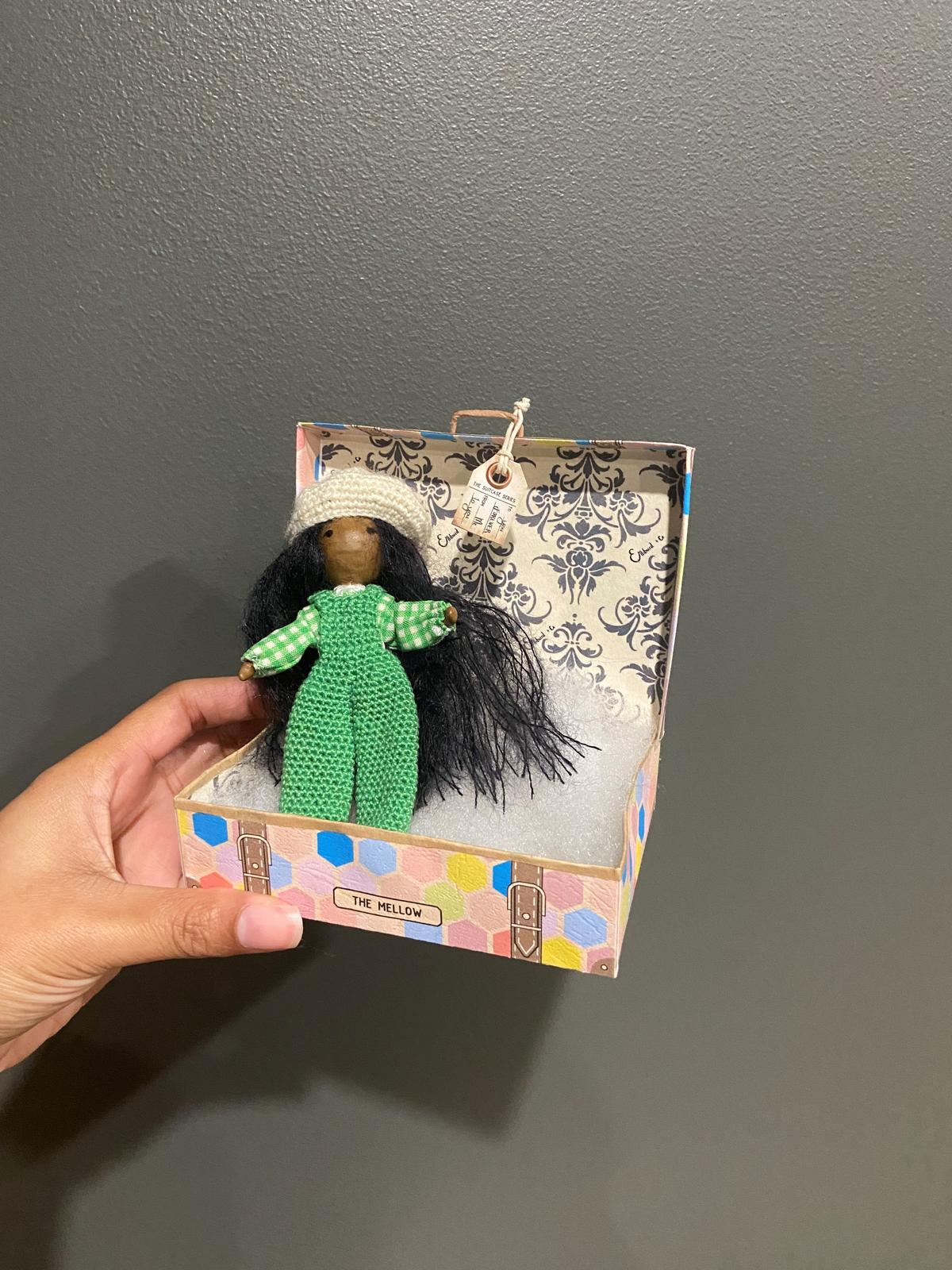 Miniature Dolls with Mini Suitcase