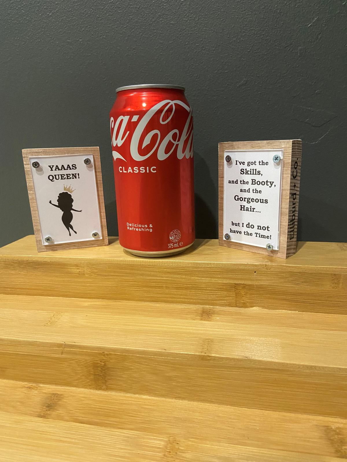 Mini Affirmation Plaques - Size Comparison