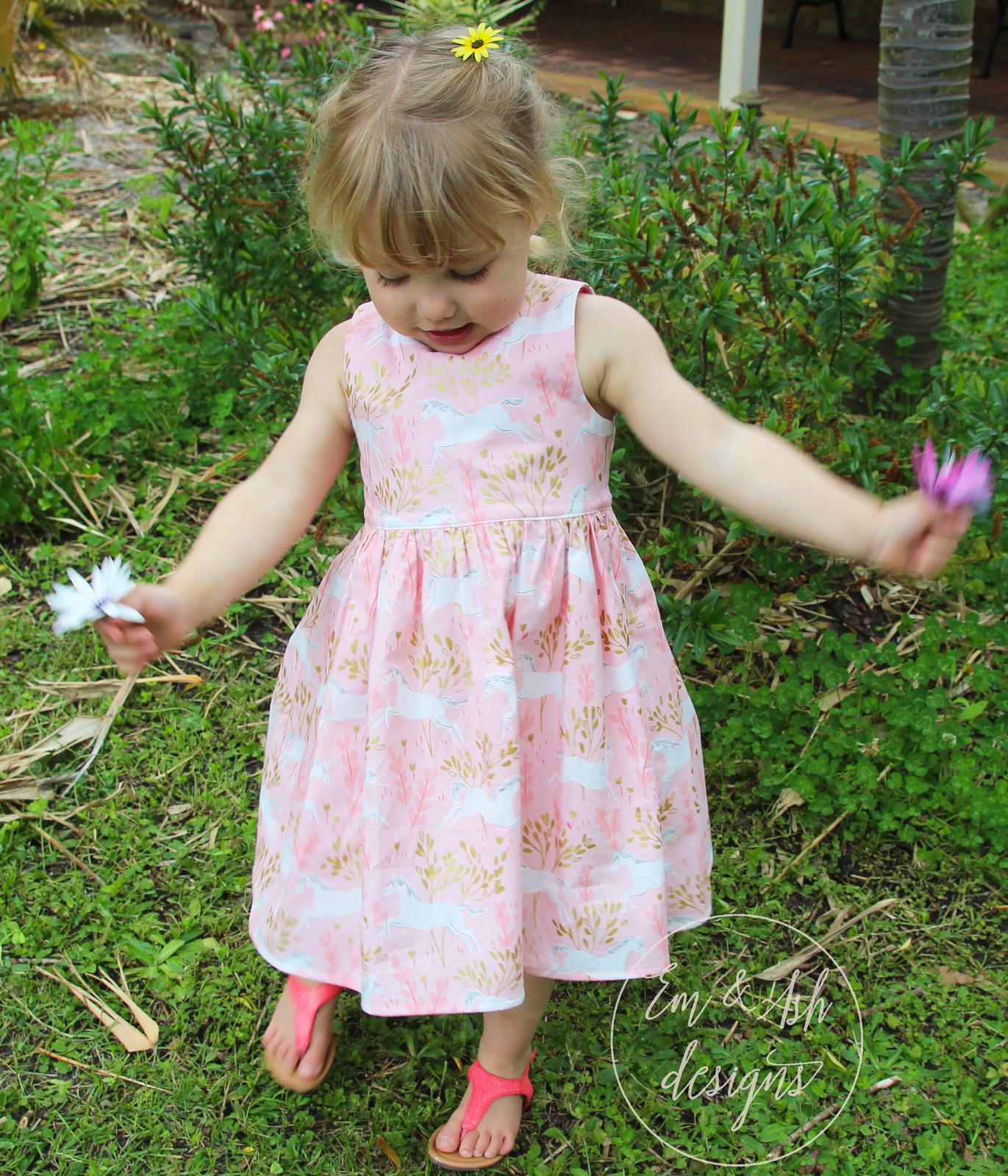 Pink Unicorn Tea Party Dress