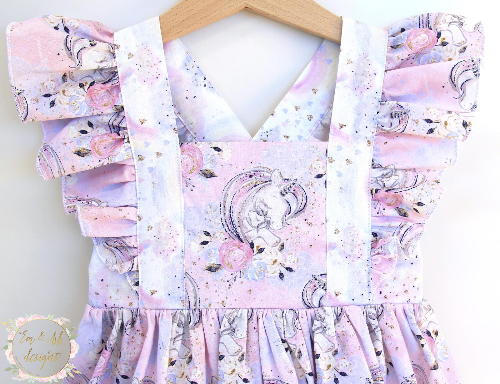 Pastel flutter unicorn dress