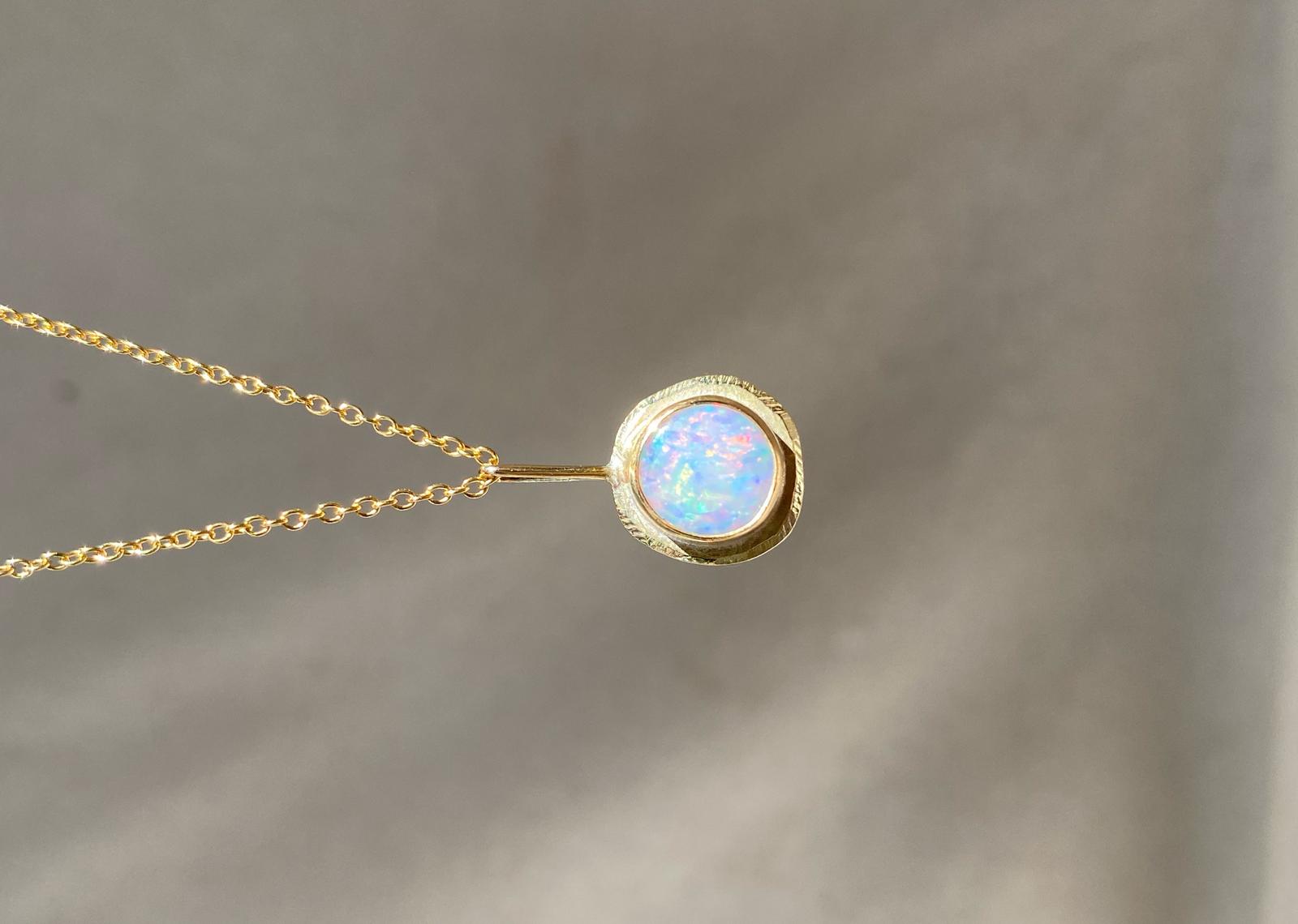 Gold Opal Forge Necklace