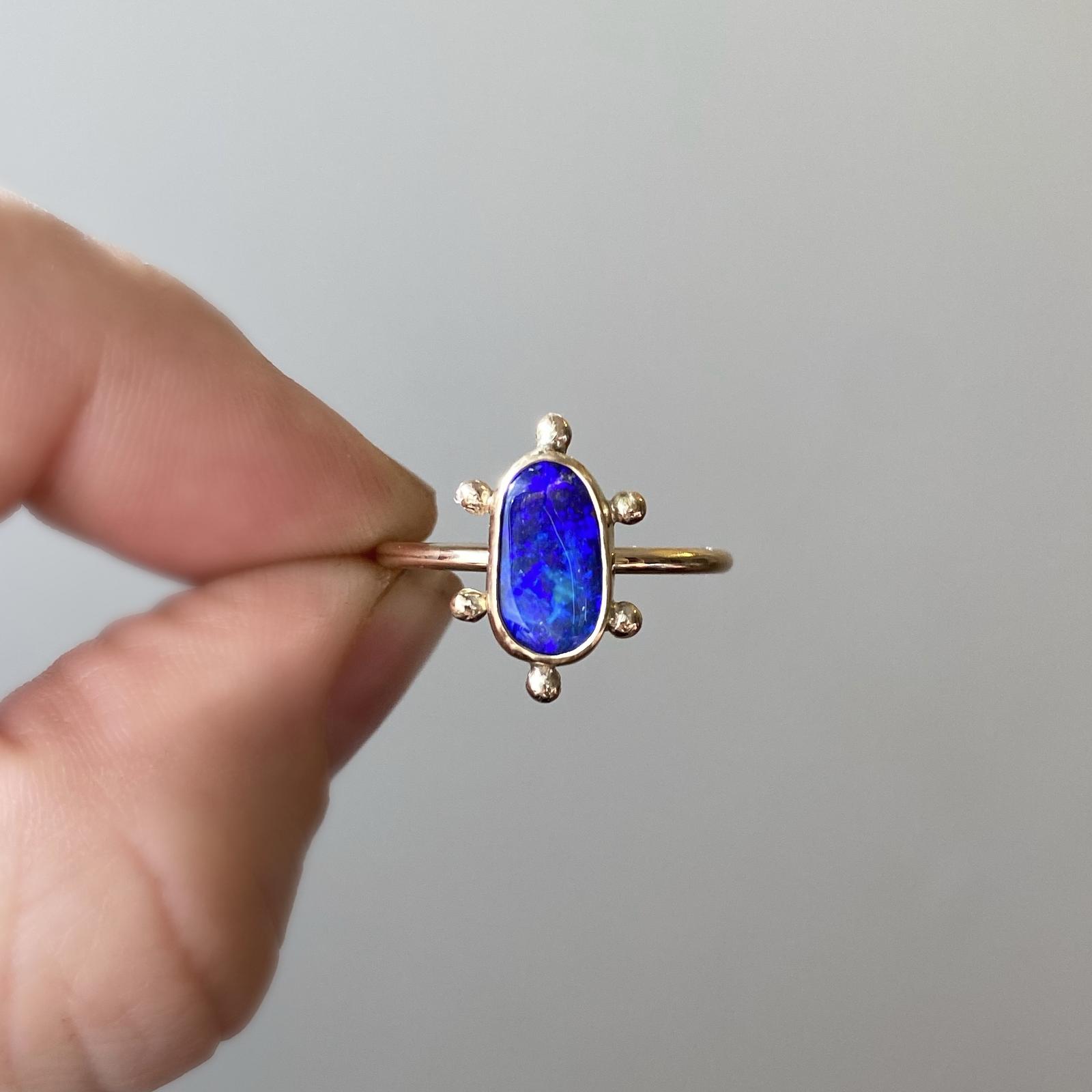 Royal Blue Opal Ring
