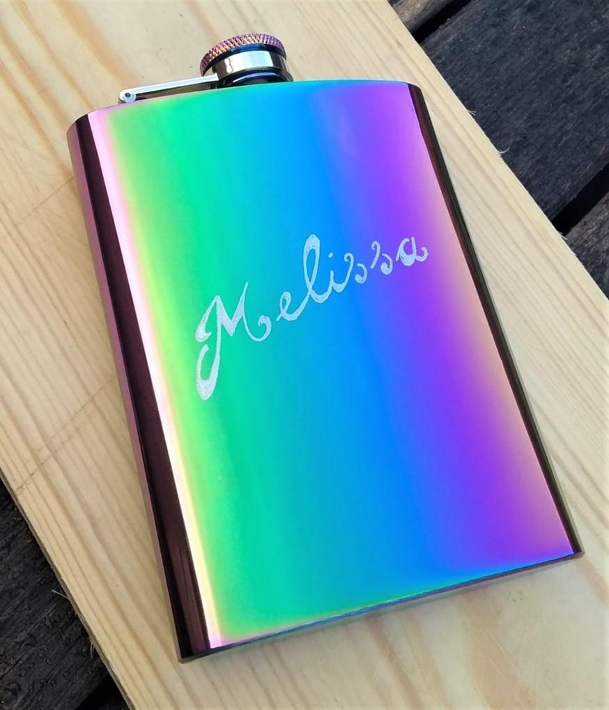Hand Engraved Personalised Hip Flasks