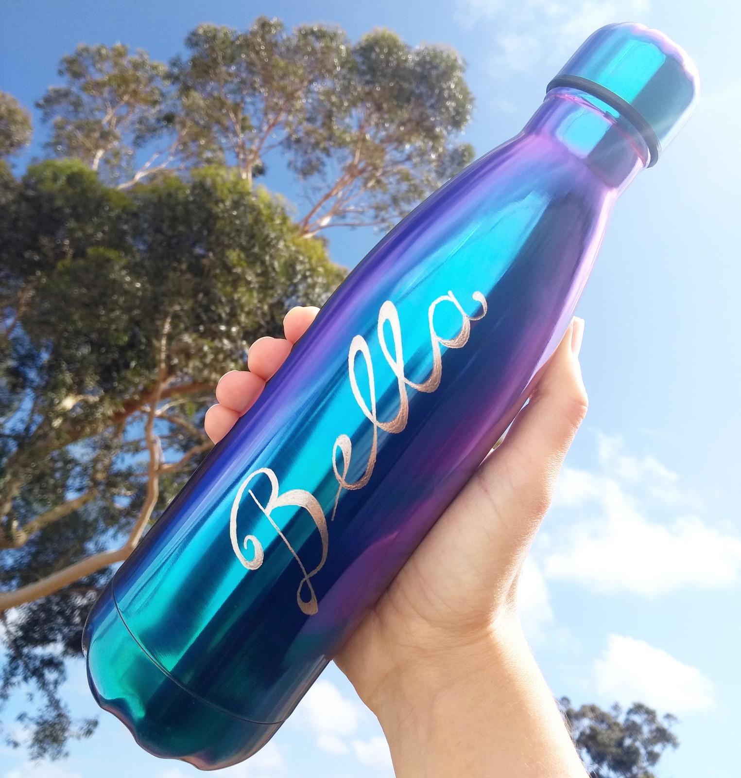 Hand Engraved Personalised Stainless Steel Water Bottles