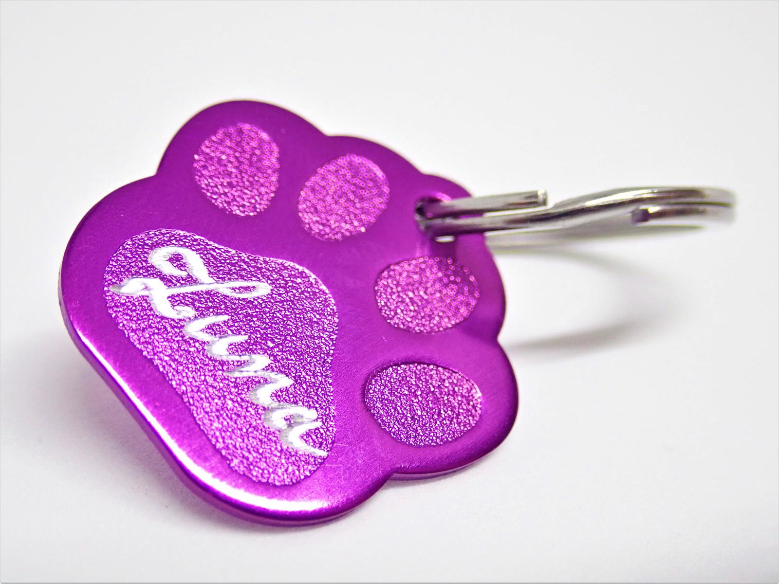Hand Engraved Personalised Pet Tag - Paw Shape