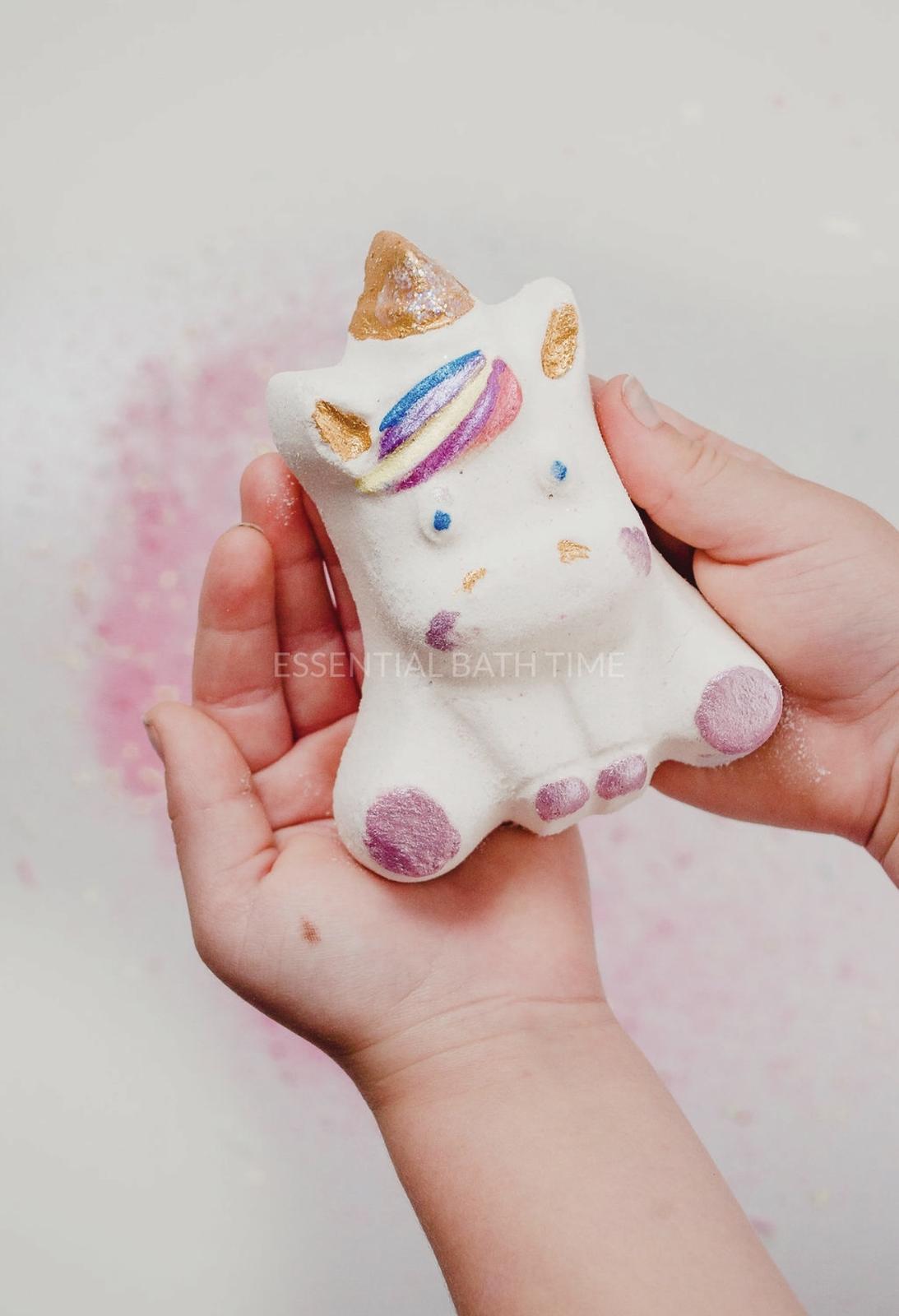 Children’s bath treats with certified organic oils.