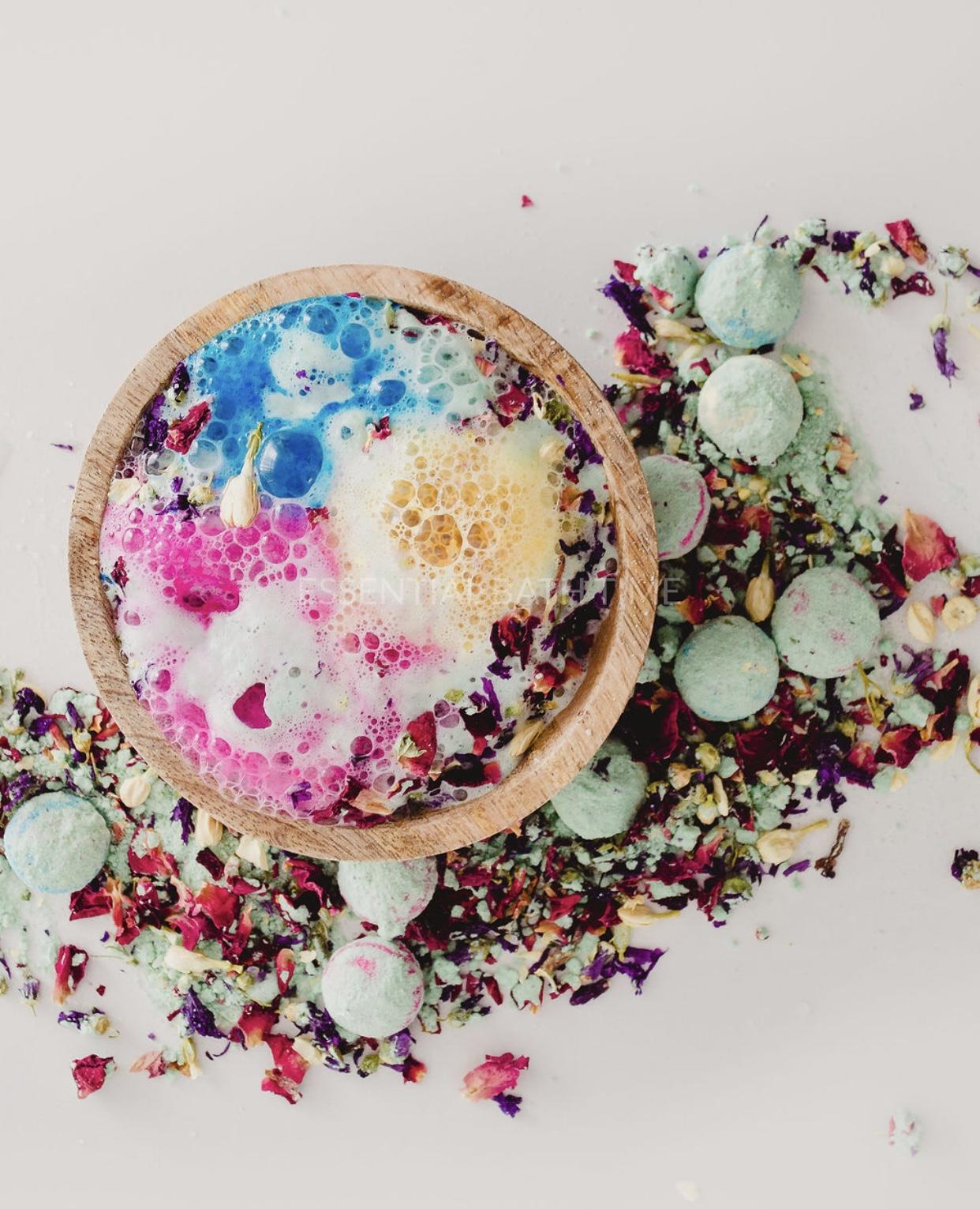 Pixie garden bath dust. Certified organic ingredients and naturally fragranced.