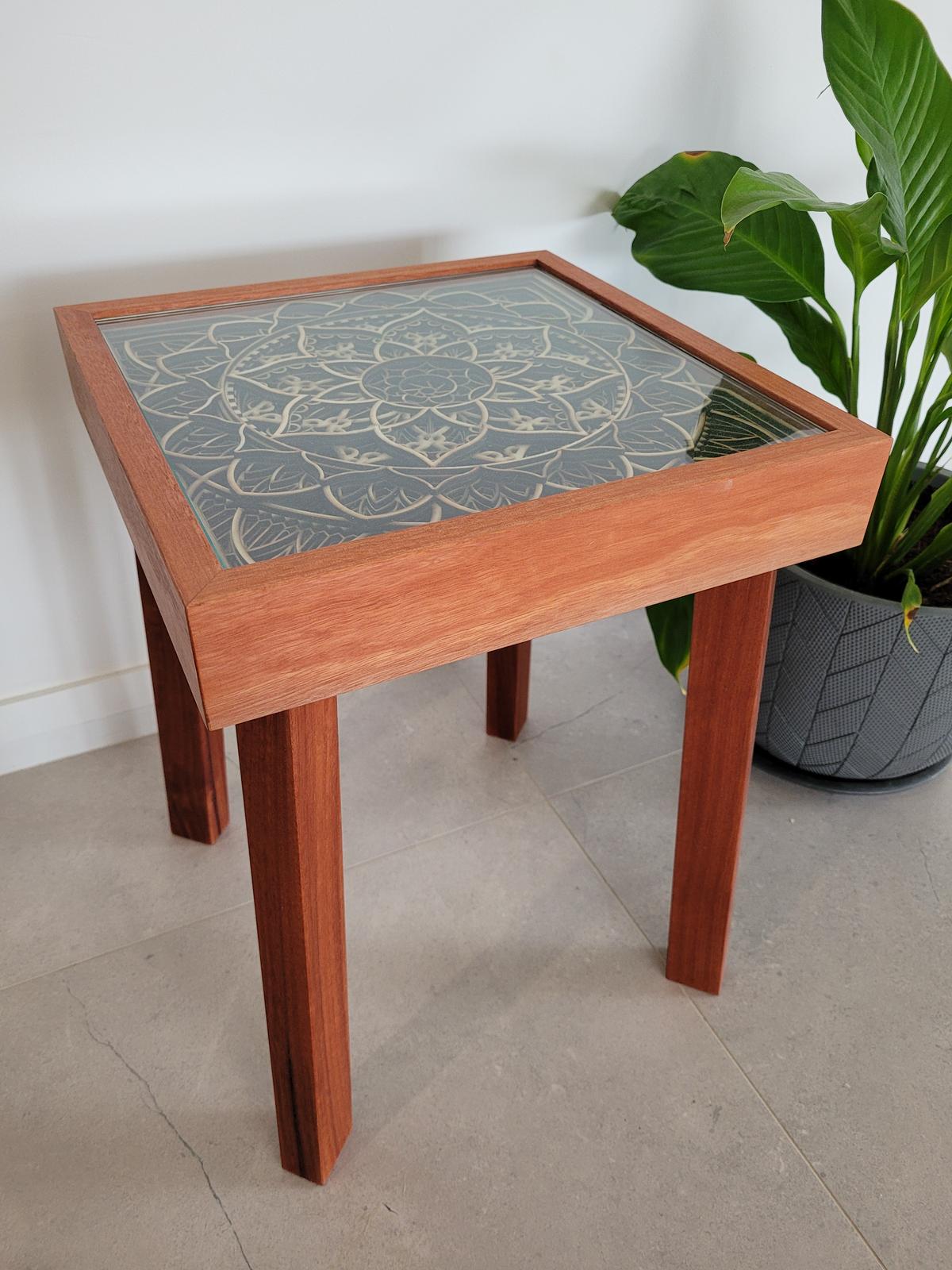 Jarrah Side Table Side View