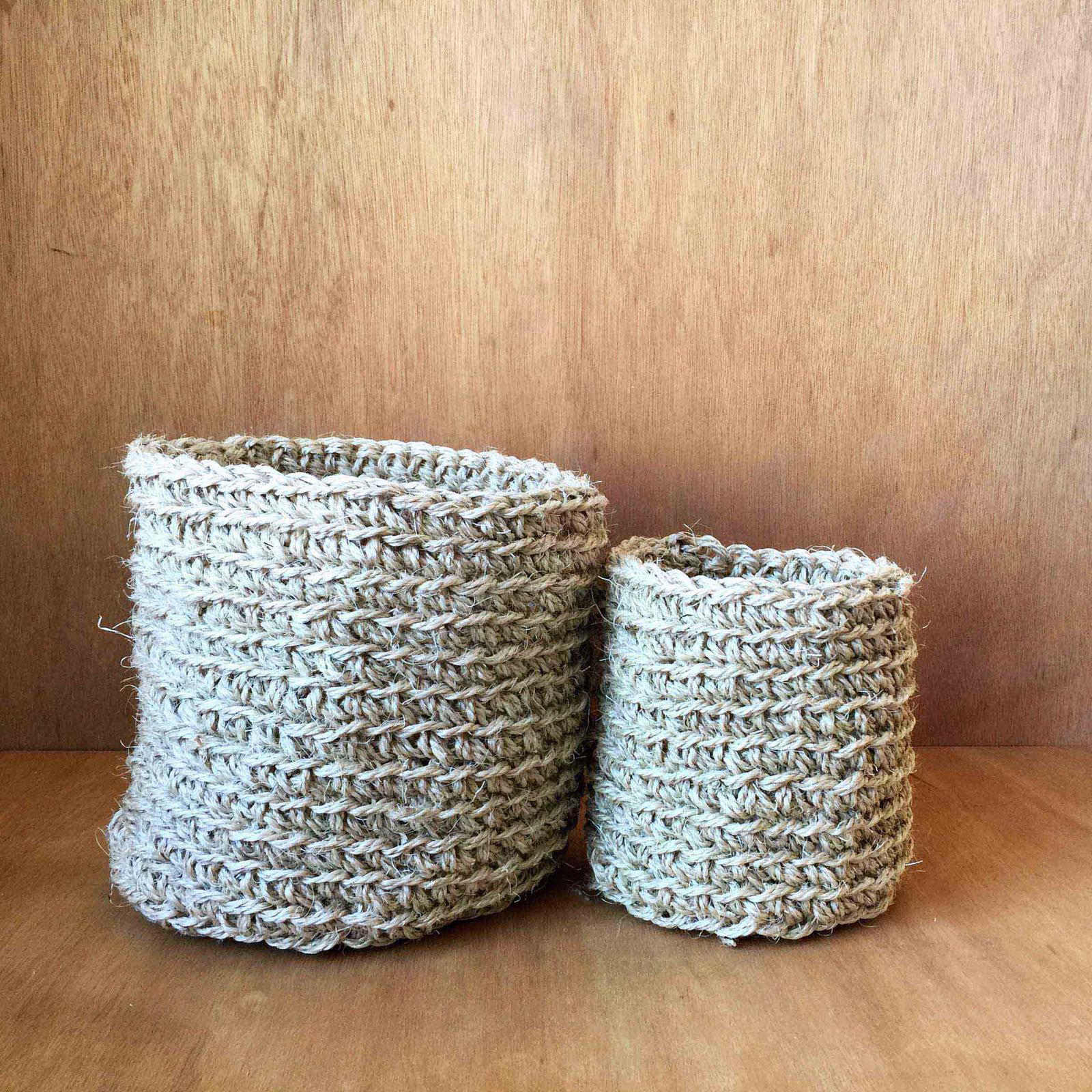 Hand made sisal baskets – small.