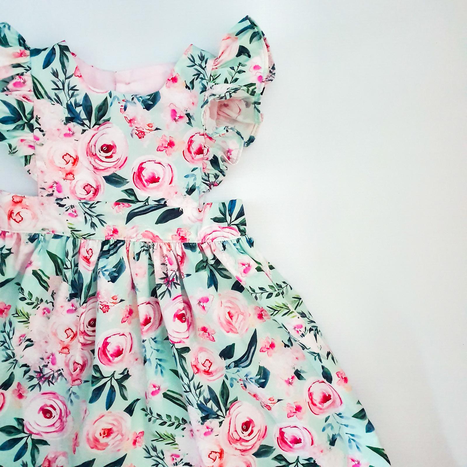 Elsie Ruffle Pinafore - Bloom