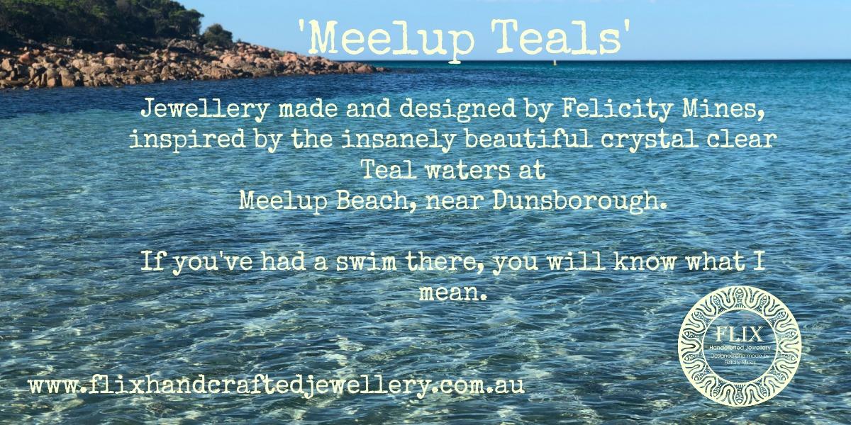Down South Collection 'Meelup Teals' Necklace label
