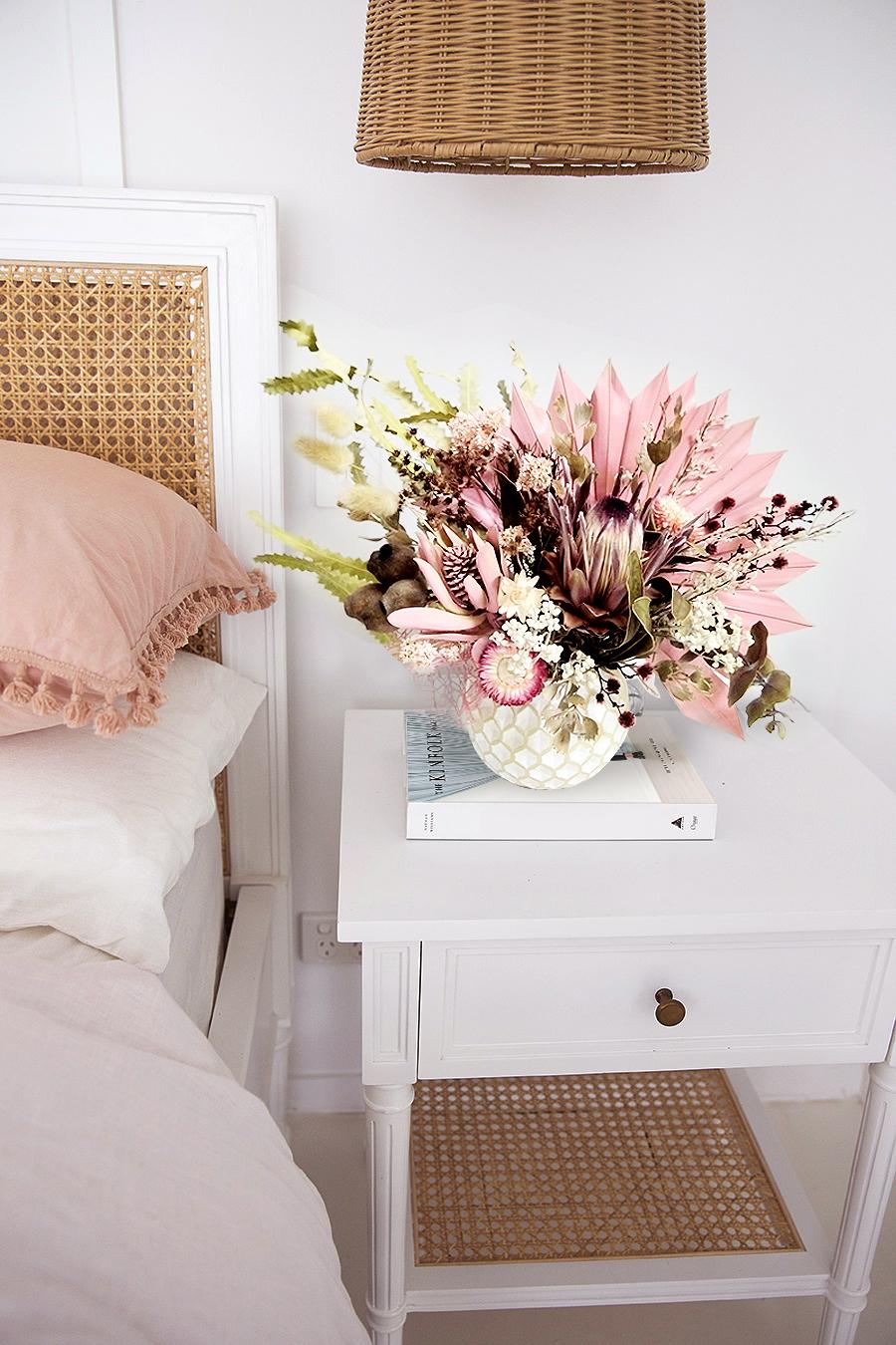 Pretty in Pink forever arrangement styled