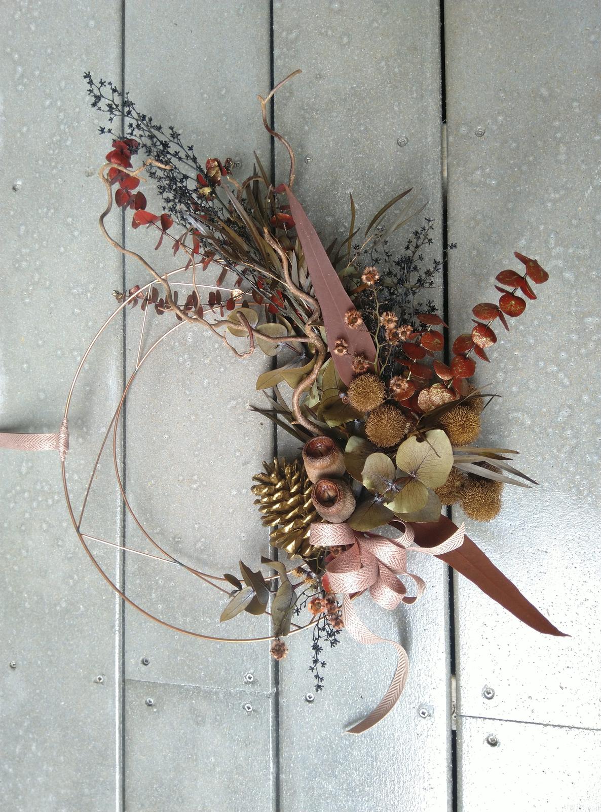 natural copper wreath