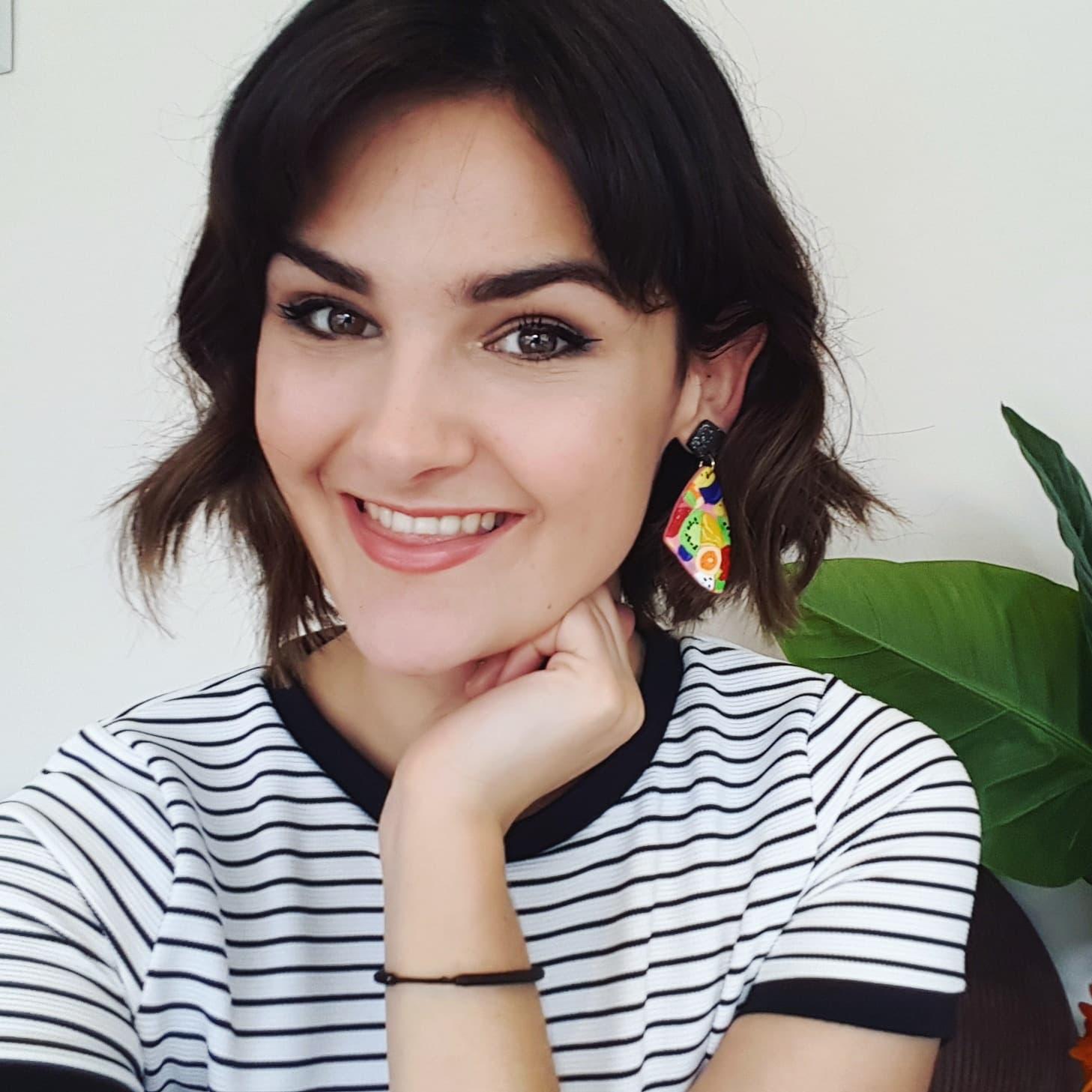 Me with Fruit Salad earrings