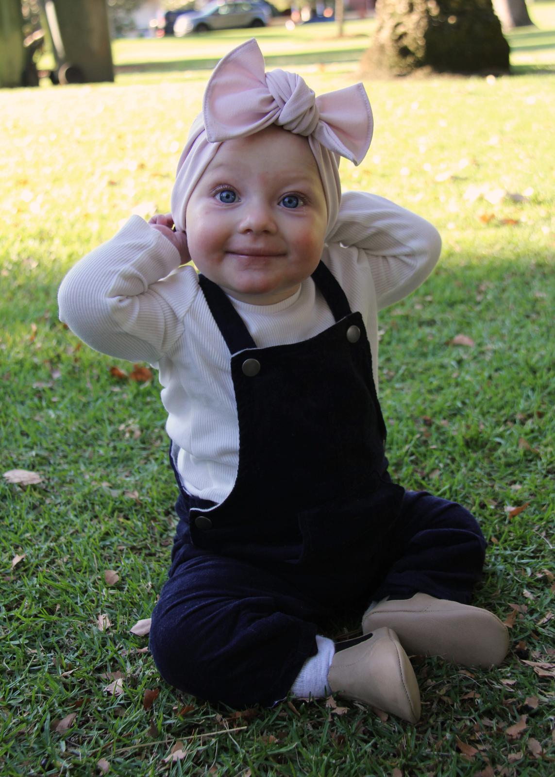Pastel pink topknot headband
