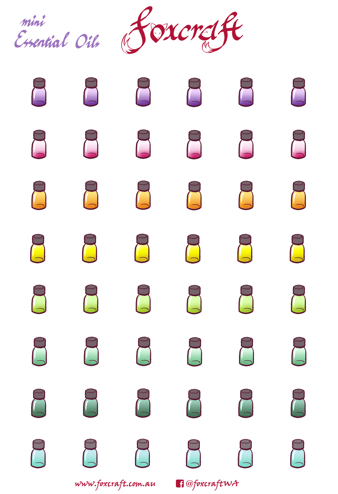 Tiny essential oils sticker