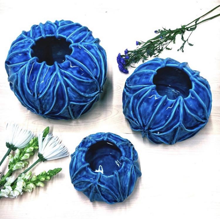 Blue vases