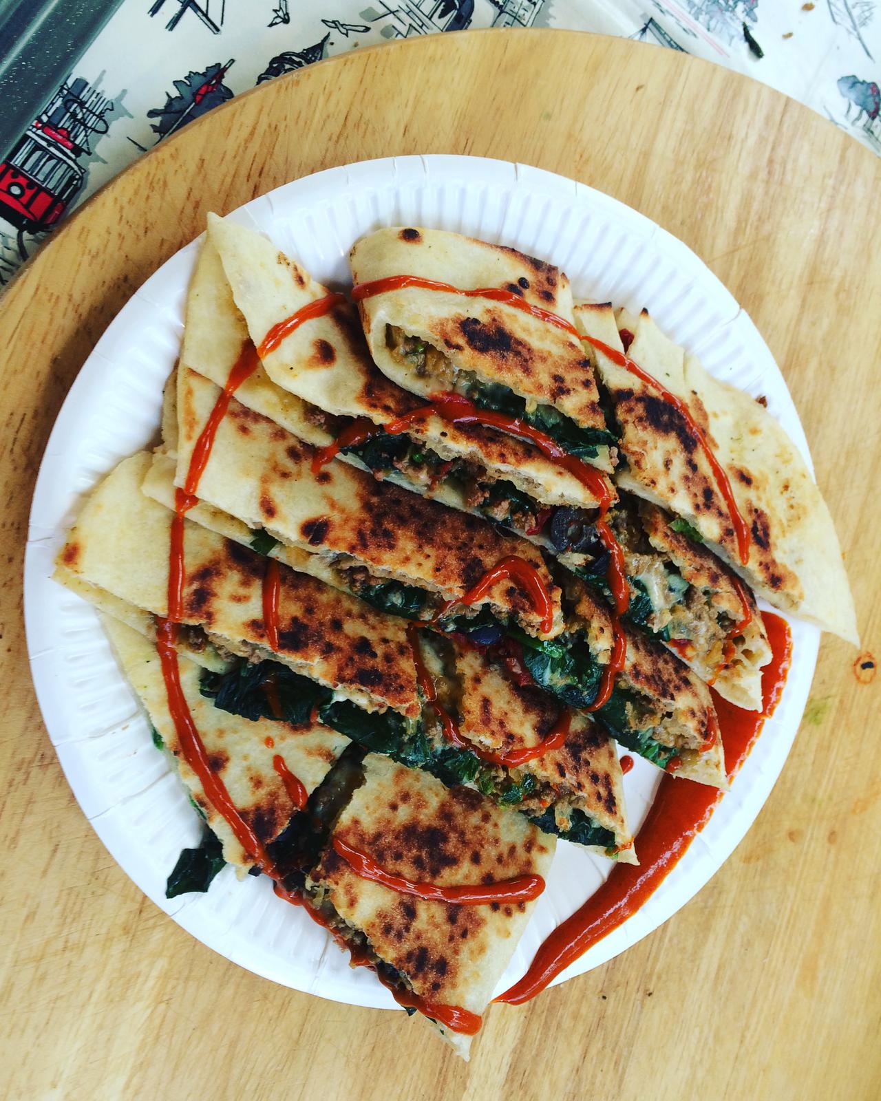 Fresh turkish gozleme