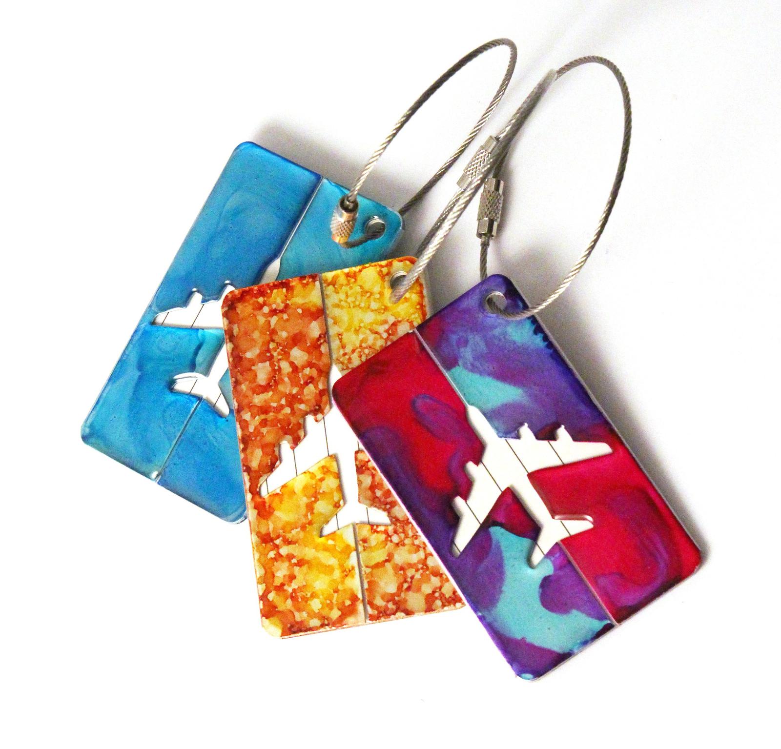 Galaxia Metal luggage tags