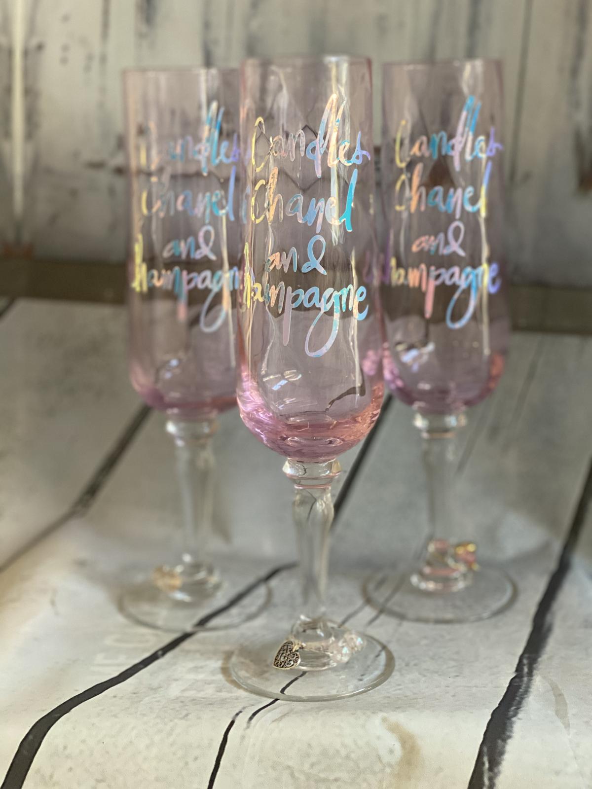 Wine or champagne glasses