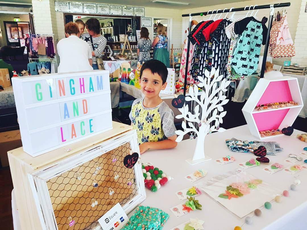 My market set up - with my number one assistant